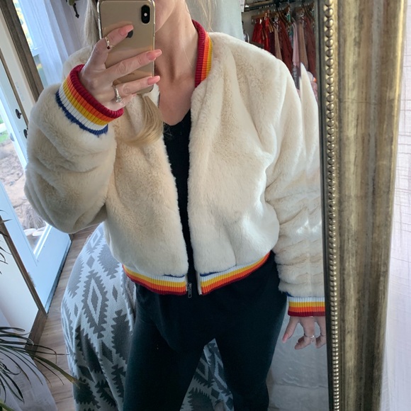 Last •{Spiritual Gangster}• FURRY BOMBER JACKET - Picture 5 of 6